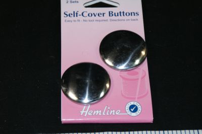 HEMLINE SELF COVER METAL BUTTONS 38MM